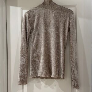 Shimmering Tan Long Sleeve Top